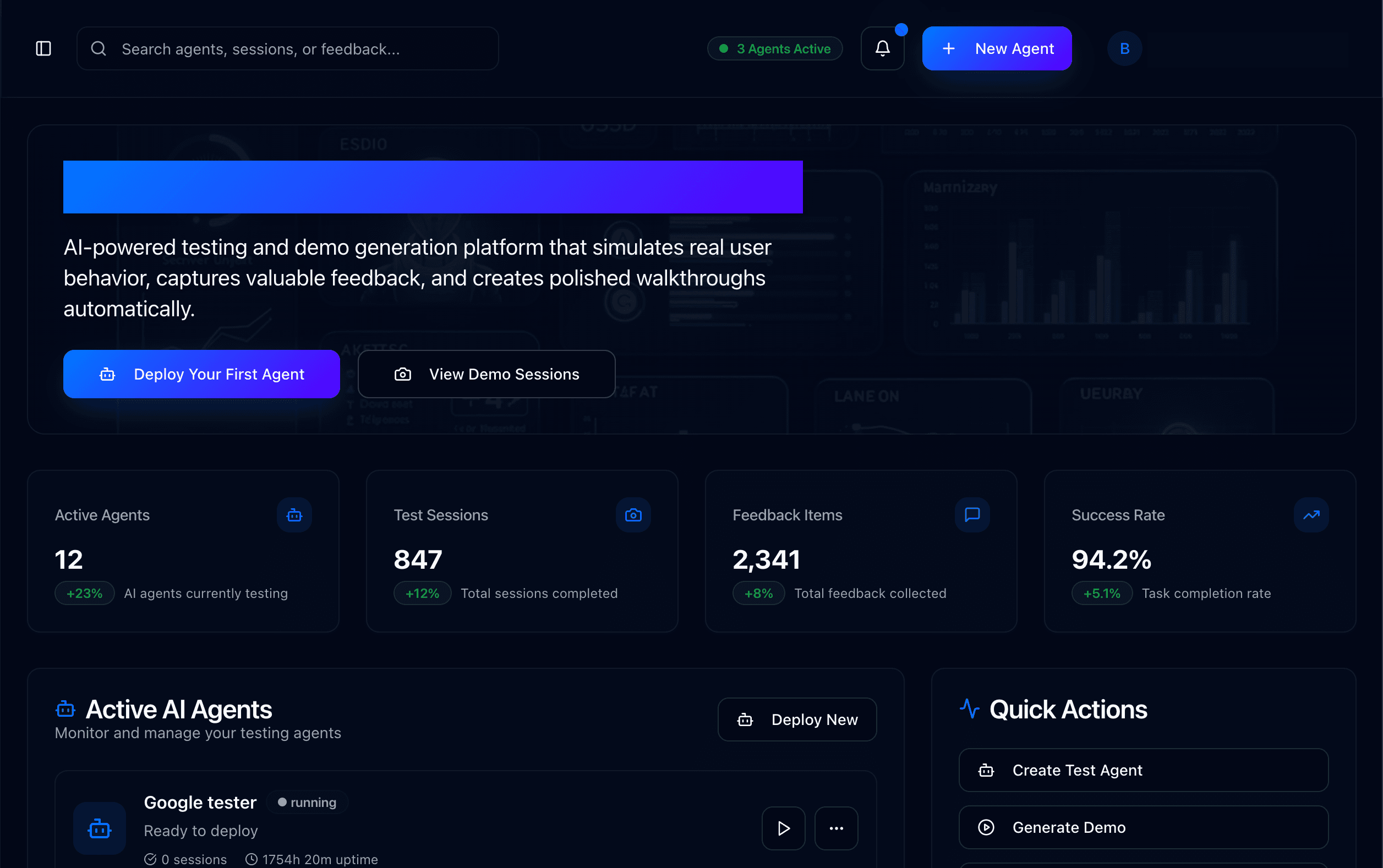 UXAgent AI Tester and Demo Recorder preview
