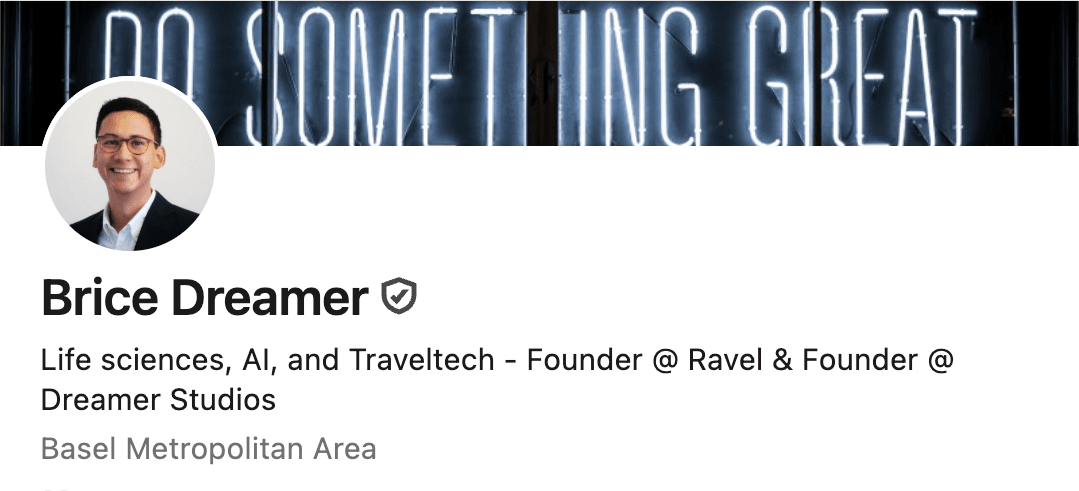 Brice Dreamer LinkedIn profile banner